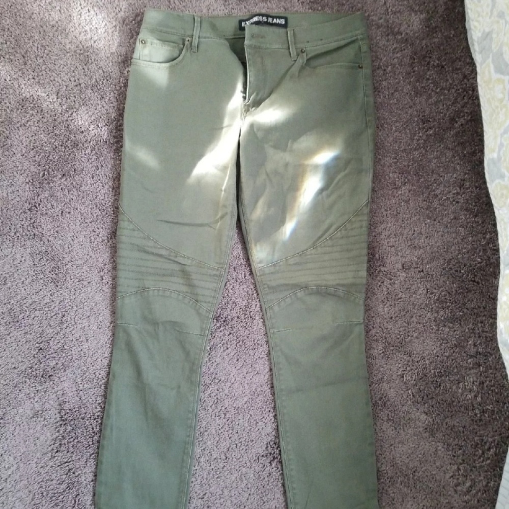 Army green express jeans